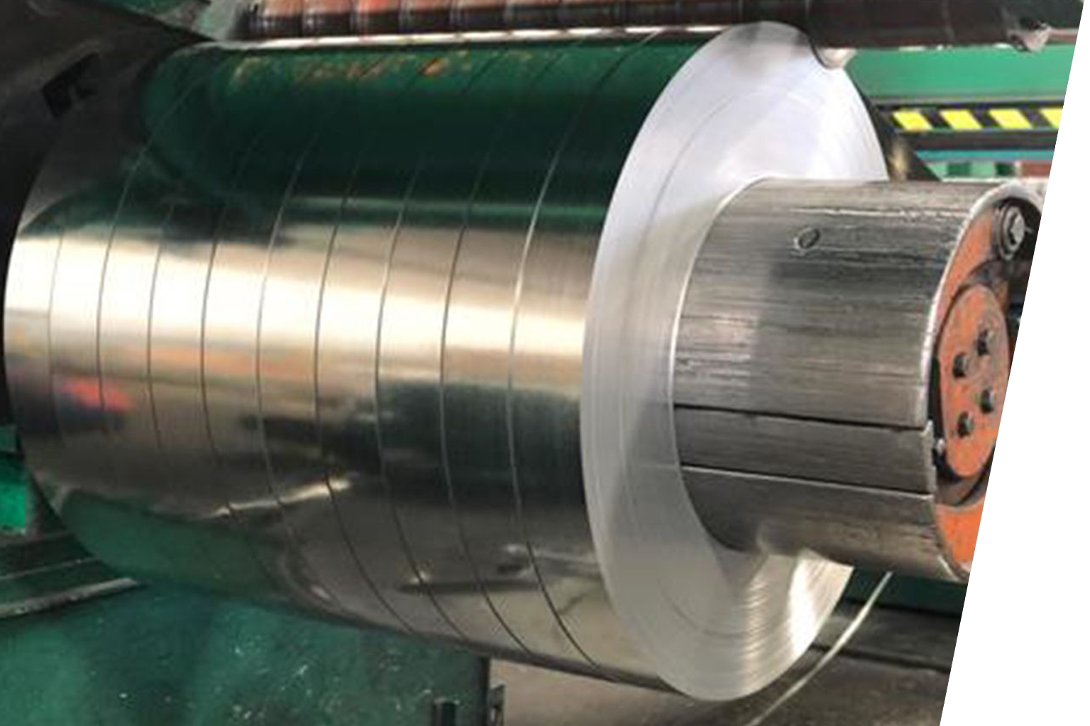 A Roll of Cold Rolled Steel being Slit